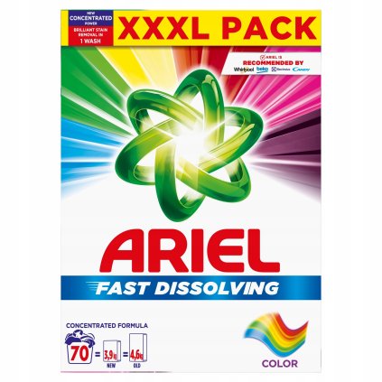 Prasok na pranie farebnych farieb ARIEL Fast Dissolving 70 prani 3 85 kg