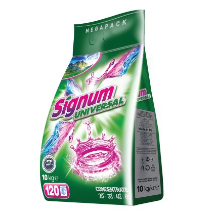 Prací prášok Signum Universal - pre všetky farby 10kg/120PD