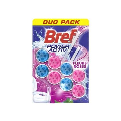 Bref Toiletblok Power Activ Pink Flowers Duopack 50 gr