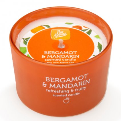 Vonná sviečka Pan Aroma s príjemnou vôňou Bergamot & Mandarin  85g