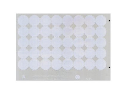 Samolepky na okna - kolečka v kolečku bílé 40 ks