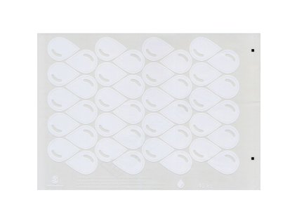 Samolepky na okna - kapky bílé 40 ks