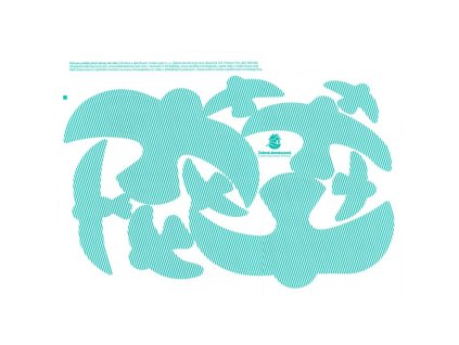 Samolepky na okna - ptačí siluety modré s pruhy 9 ks