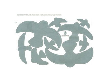 Samolepky na okna - ptačí siluety šedostříbrné 9 ks