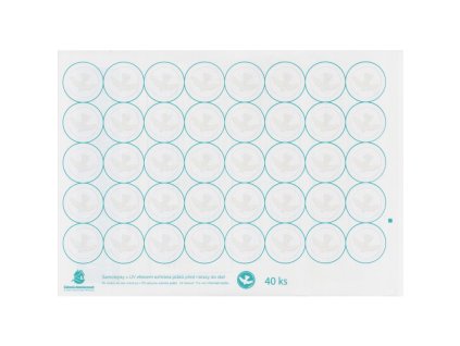 Samolepky na okna - UV snímatelné kolečka 40 ks