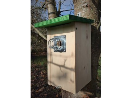 Ptačí budka pro sýkorky s ochranou OČSO - otvor 3,2 cm