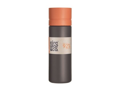 Lahev Circular Grey and Orange 600ml