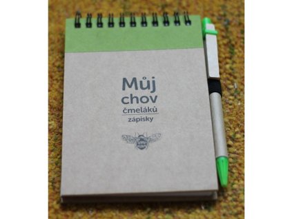 Zápisník o chovu čmeláků s potiskem