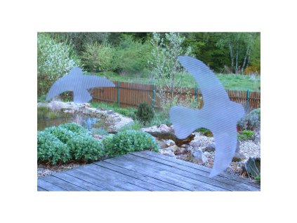 Samolepky na okna - ptačí siluety bílé s pruhy 9 ks