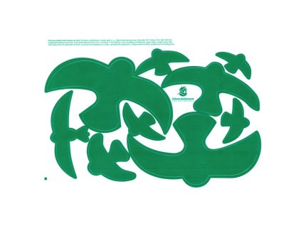 Samolepky na okna - ptačí siluety zelené 9 ks