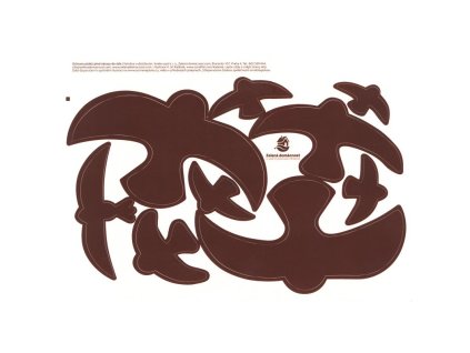 Samolepky na okna - ptačí siluety hnědé 9 ks