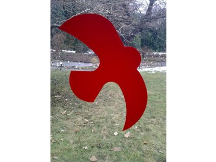 Samolepky na okna - ptačí siluety červené 9 ks