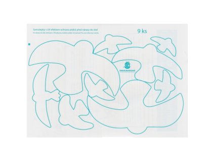 Samolepky na okna - UV ptačí siluety 9 ks