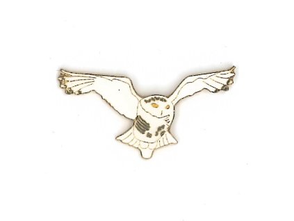 Odznáček - sovice sněžní letící