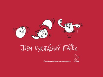 Tričko vykutálený ptáček červené - dětské