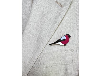 Dřevěná brož Hýl