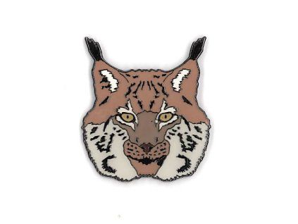 Odznáček - rys ostrovid hlava