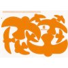 Samolepky na okna - ptačí siluety oranžové 9 ks