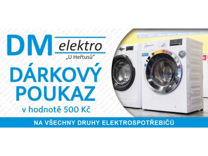 Dárkový poukaz v hodnotě 500 Kč (na všechny druhy elektrospotřebičů)