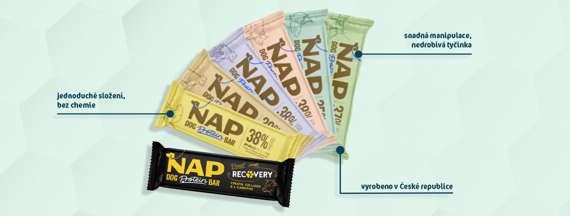 NAP - Proteinové tyčinky pro psy na Dogfitness.cz