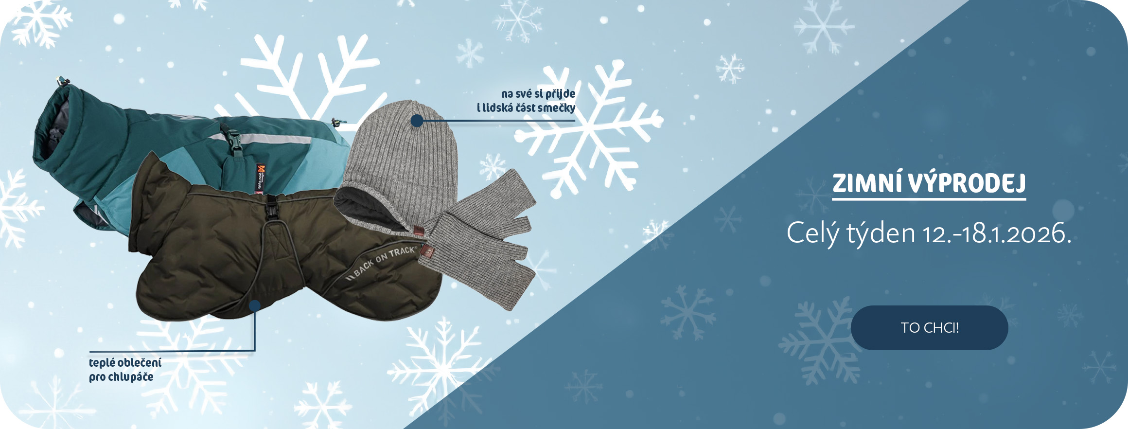 Ziimní výprodej vybavení pro psy