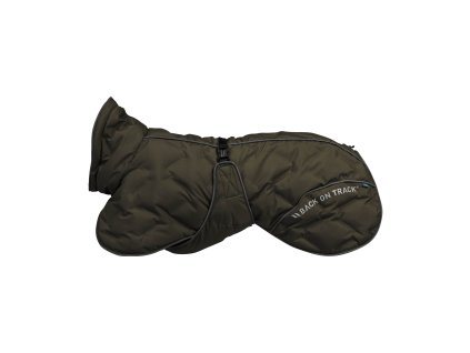 3237 BAY Thermal Dog Coat, High set tail Olive 01 Web