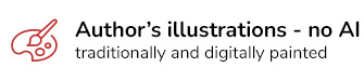 Author's illustrations - no AI. Traditionally and digitally painted