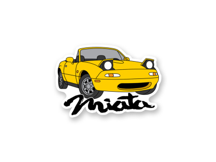 Miata na yellow nalepka