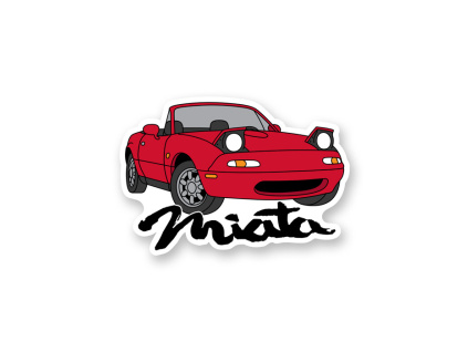 Miata na classic red nalepka