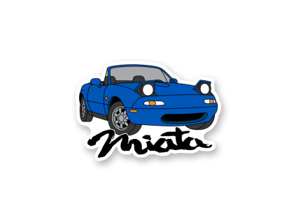 Miata na laguna blue nalepka