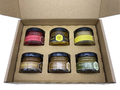 Medový box s minimedy 6 druhů