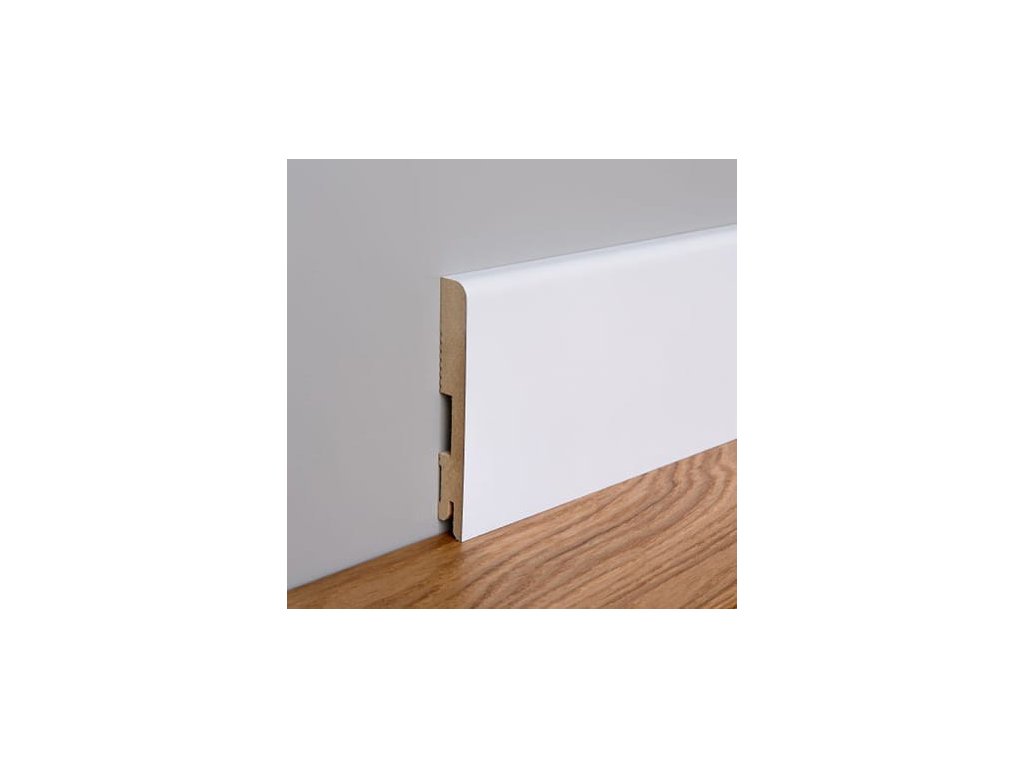 Soklová lišta LB1 12cm, bílá polomatná 200cm