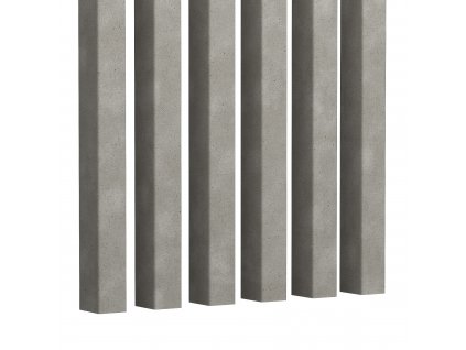 Nástěnné lamely 30x40x2800, 6 ks, Surový beton