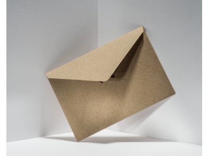 Obálka B6, SH Recycling, 140 g, kraft hnědo-šedá, šípová klopa