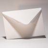 Obálka C6, Via Laid pure white, 120 g, šípová klopa