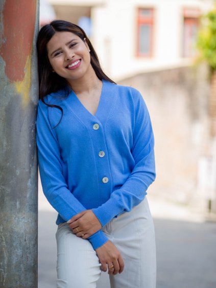 Véčkový cardigan - lehký a volný - jemný úplet