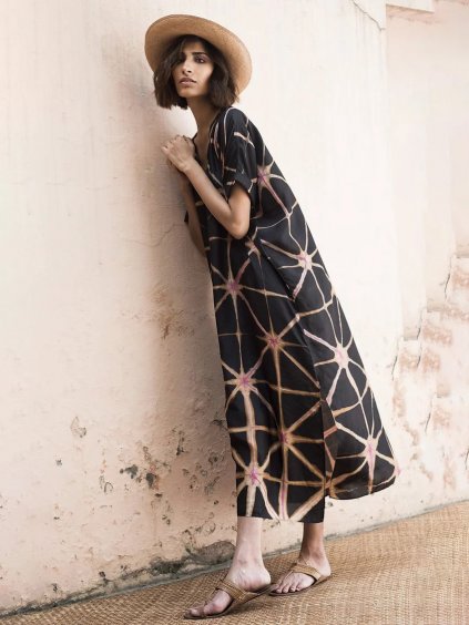 Silk Box Kaftan cosmos