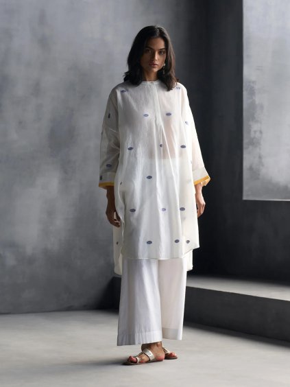 Lazy Sunday Tunic Ivory & Navy