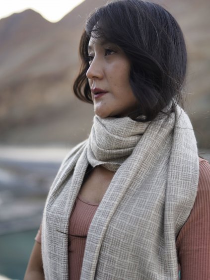 Stole - košíkové tkaní