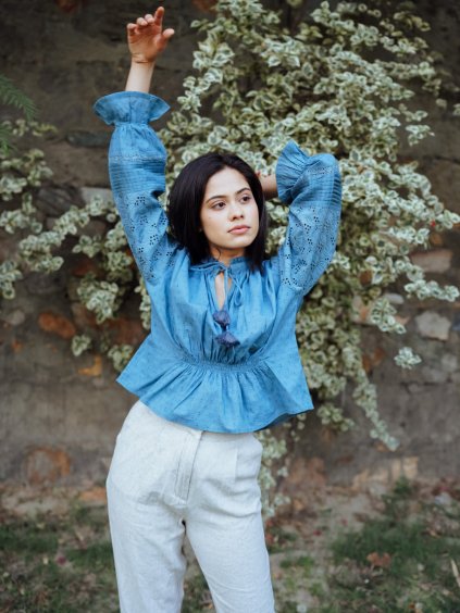 Capri Top Dusty Blue (2)