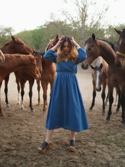 Sophia Dress Stellar Blue