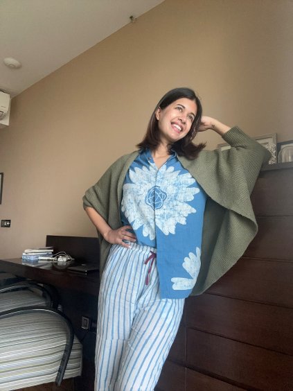 Košile Martin unisex - Upcyklovaná balvna - batika