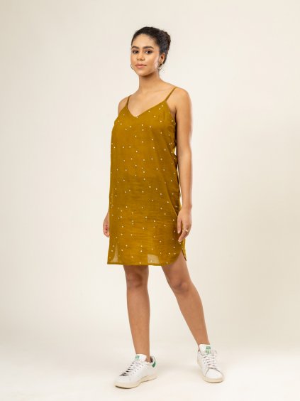 šaty s rozparky bandhini - Upcyklovaná bavlna - tištěné