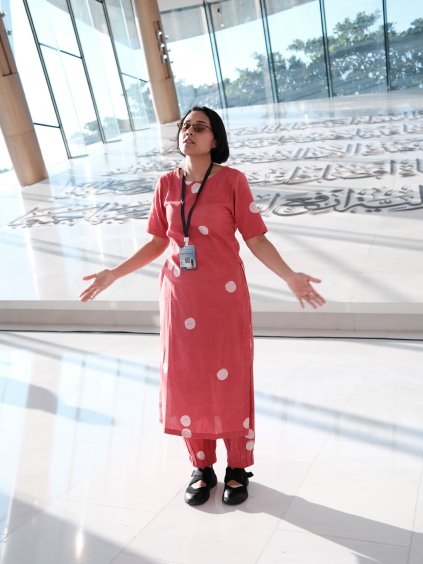 Souprava s tunikou coral - Upcyklovaná balvna - batika