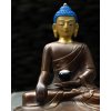 Socha Buddha Šákjamuni - bronzový s pozlaceným obličejem