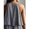 Flared Halter Dress Black & Ivory4
