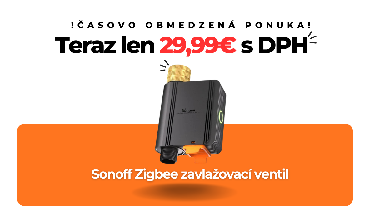 Sonoff Zigbee zavlažovací ventil