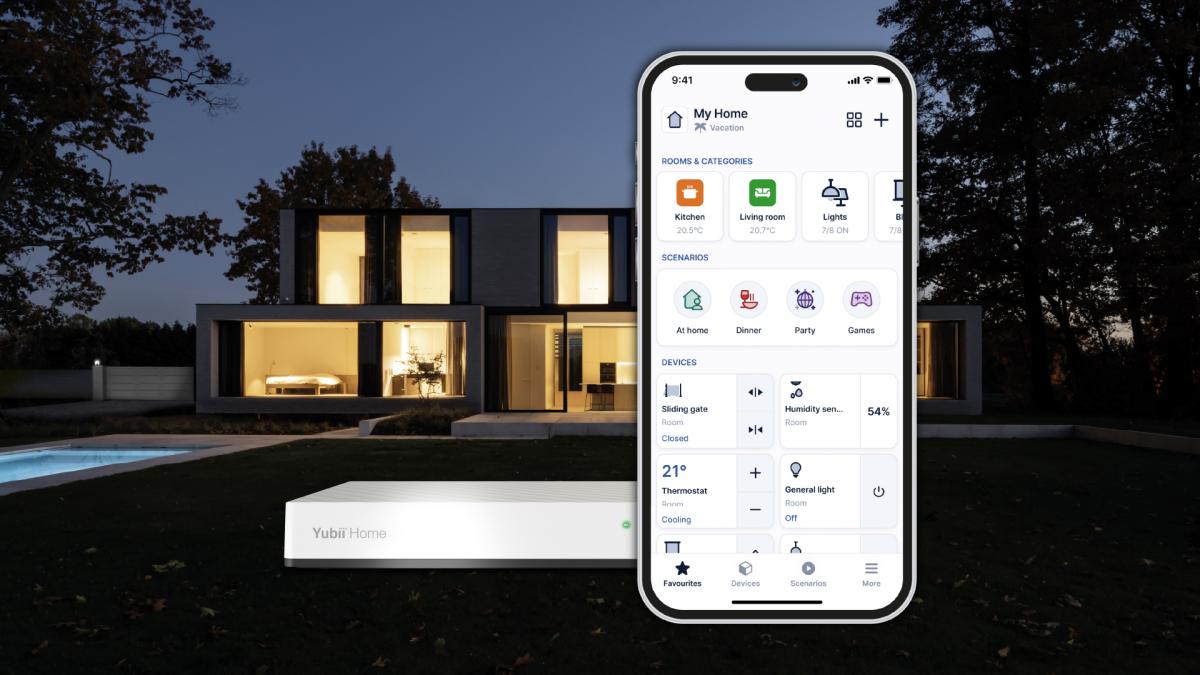 Centrála Yubii Home a aplikácia na ovládanie Z-Wave zásuvky Nice Plug-Control2
