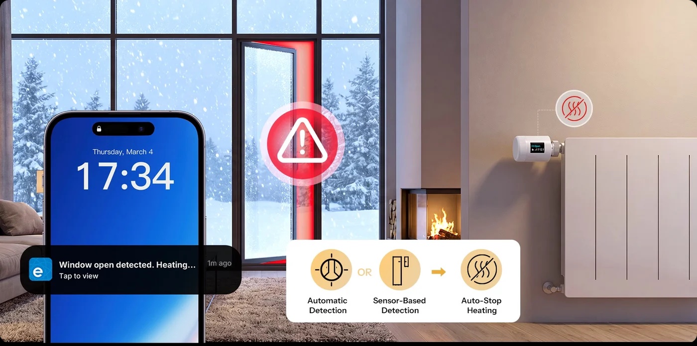 Open-window detection in the Sonoff TRV-ZBT Gen2 radiator valve