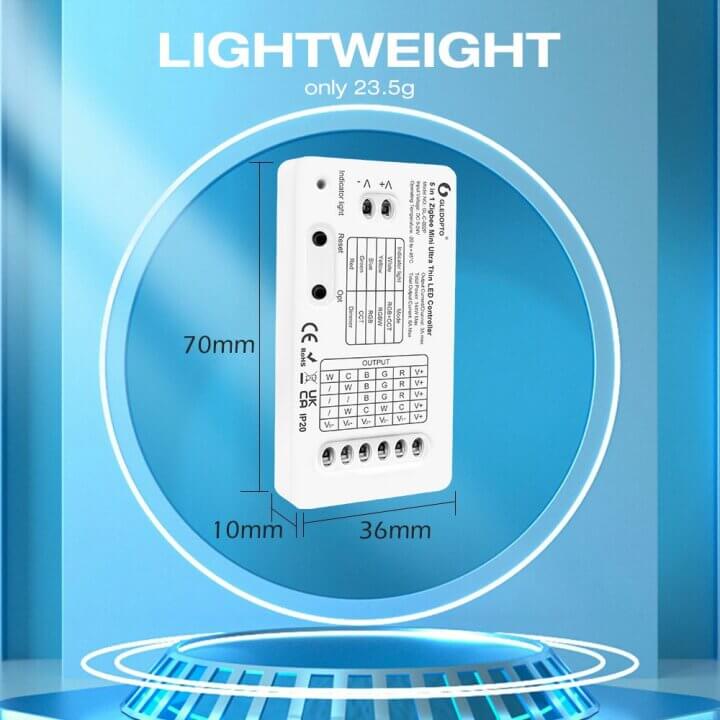Univerzálny Ovládač 5 v 1 pre LED pásik Pro Mini verzia (Zigbee 3.0) - Gledopto